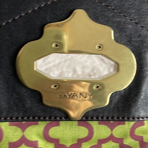 NWOT OrYanny Black Leather Handbag with Turn-lock closure. 10 L x 4 W x 6.5 H - Picture 9 of 16